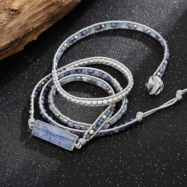 Plumiss - Pulsera de Piel Bohemia Natural con 1 abalorio Ajustable para Mujer - Image 5