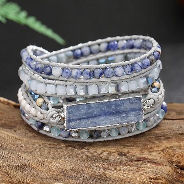 Plumiss - Pulsera de Piel Bohemia Natural con 1 abalorio Ajustable para Mujer - Image 6