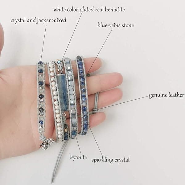 Plumiss - Pulsera de Piel Bohemia Natural con 1 abalorio Ajustable para Mujer - Image 7