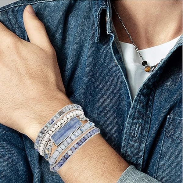 Plumiss - Pulsera de Piel Bohemia Natural con 1 abalorio Ajustable para Mujer - Image 8