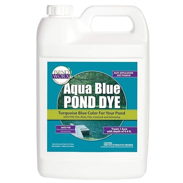 PondWorx Lake and Pond Dye - Tinte para estanque azul agua – 1 galón