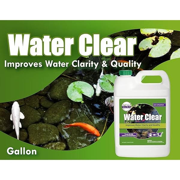 Pondworx Agua transparente – mejora la claridad y calidad del agua, seguro para peces, mascotas y plantas – 1 galón - Image 3