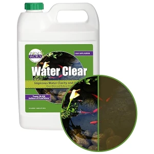 Pondworx Agua transparente – mejora la claridad y calidad del agua, seguro para peces, mascotas y plantas – 1 galón