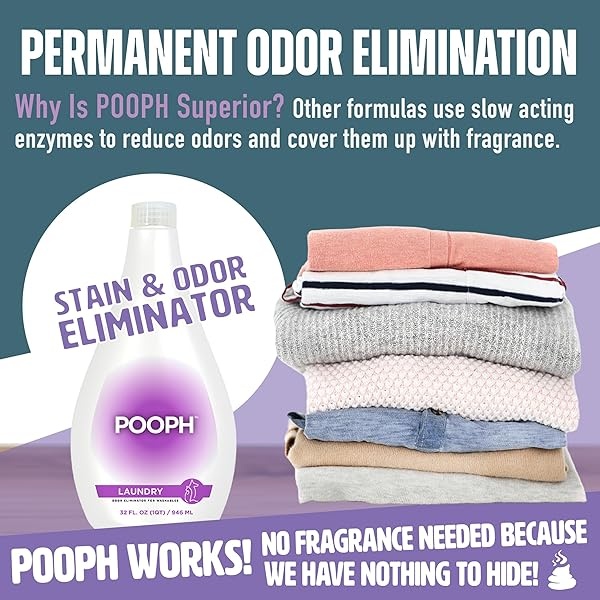 Pooph Aditivo para lavandería, botella de 32 onzas (16 cargas) – Desmanta los olores de forma molecular, perros, gatos, ambientador, eliminador, orina, excremento, desodorante, naturaleza, cachorro, fresco, limpio, muebles, orina - Image 5