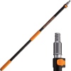 Poste telescópico de extensión de 5 a 8 pies de largo // Poste extensible multiusos con punta de metal giratoria universal, ligero y resistente, mejor poste telescópico para pintura, polvo y limpieza