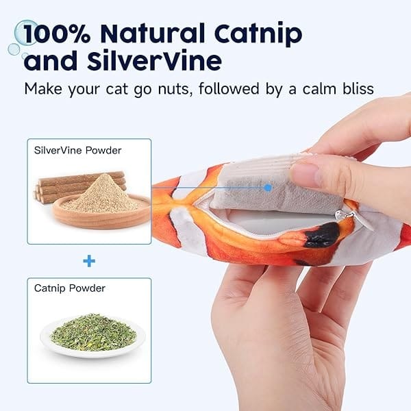 Potaroma Juguetes para gatos con peces flexibles actualizados para 2022, control remoto y activado por movimiento, juguete para gatos y perros de 10 pulgadas, juguetes para gatitos, ejercicio interactivo para gatos - Image 6