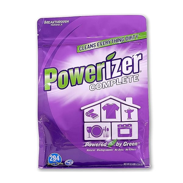 Powerizer Detergente 2 en 1 para lavandería y lavaplatos, Púrpura, 6.5 LB