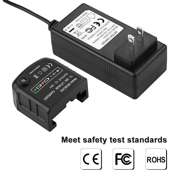 Powilling Cargador de batería de iones de litio de 20 voltios LCS1620 para batería de iones de litio Black and Decker de 20 V LBXR20 LBXR20-OPE LB20 LBX20 LBX4020 LB2X4020 LBXR2020-OPE BL1514 LBXR16 - Image 8