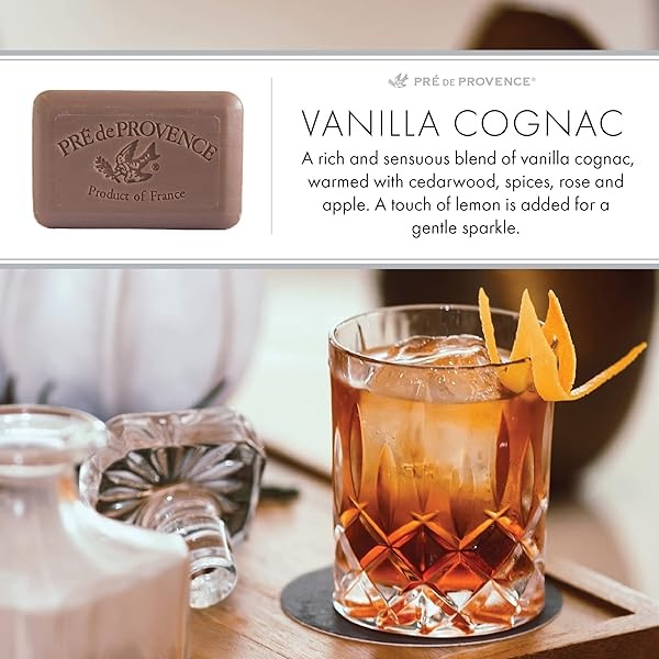 Pre de Provence Artisanal French Soap Bar Enriched with Shea Butter, Vanilla Cognac, 5.3 Oz - Image 6