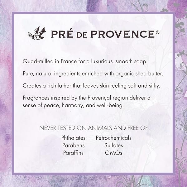 Pre de Provence Artisanal French Soap Bar Enriched with Shea Butter, Vanilla Cognac, 5.3 Oz - Image 8