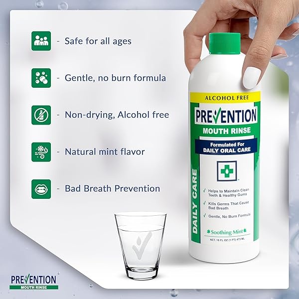 Prevention Daily Care – Enjuague bucal sin alcohol, paquete de dos | El enjuague bucal original sin alcohol - Image 5
