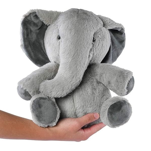 Prextex Carry Along Plush Elephant with 3 Little Plush Baby Elephants - 4 Piece Soft Stuffed Animals Playset - Image 7