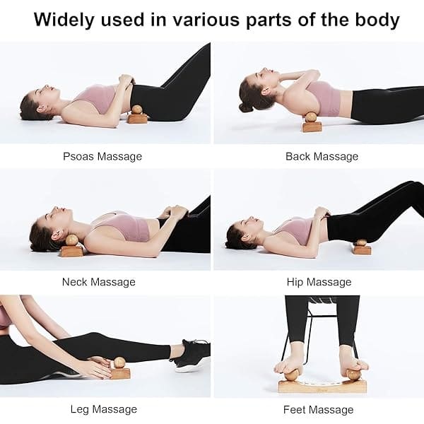 Psoas herramienta de liberación muscular y masaje corporal personal para liberar la espalda, terapia física de punto de activación con 6 cabezales de masaje - Image 3