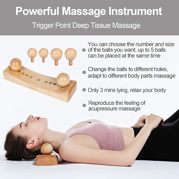 Psoas herramienta de liberación muscular y masaje corporal personal para liberar la espalda, terapia física de punto de activación con 6 cabezales de masaje - Image 4