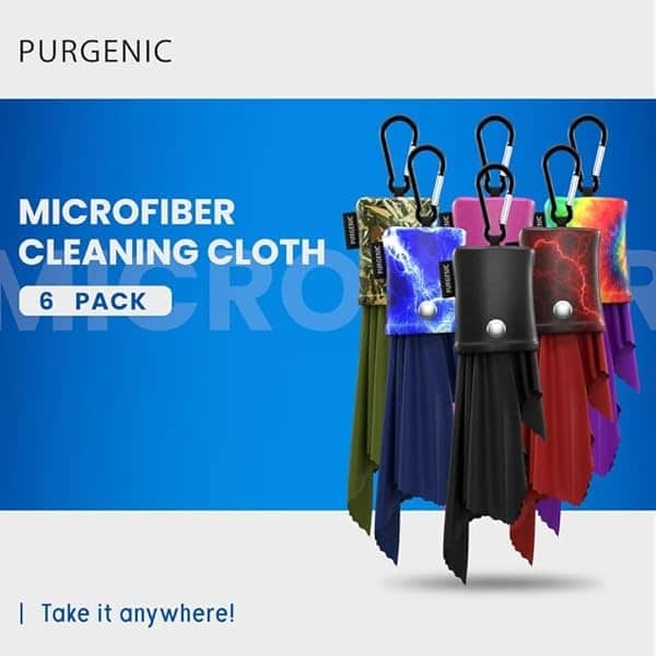 Purgenic - Paño limpiador de pantalla de microfibra con clip (los seis patrones de color) - Image 3