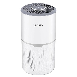 Purificador de aire para el hogar y mascotas en el dormitorio, sistema de filtración de 22 db, eliminadores de olores, filtro HEPA verdadero H13, sin ozono, elimina el 99,97% de polvo, humo, polen y caspa de olores (blanco)