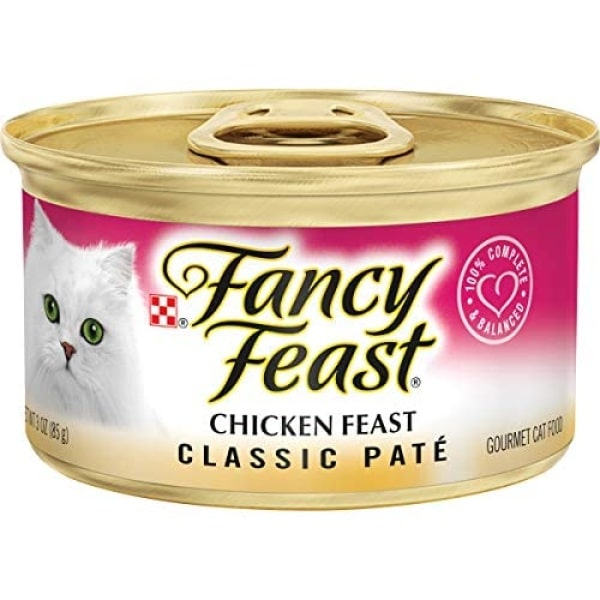 Purina Fancy Feast Grain Free Pate Wet Cat Food, Classic Pate Chicken Feast - (24) 3 oz. Pull-Top Cans - Image 5