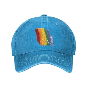 Rainbow Gay Pride Galaxy Wolf Sombrero Moda Cool Baseball Caps Trucker Cap Dad Sombrero Running Sombreros Hombres Mujeres, Lgbtq Rainbow Falls Pride bandera colores, Talla única