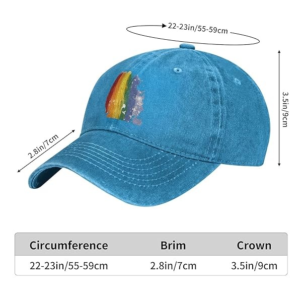 Rainbow Gay Pride Galaxy Wolf Sombrero Moda Cool Baseball Caps Trucker Cap Dad Sombrero Running Sombreros Hombres Mujeres, Lgbtq Rainbow Falls Pride bandera colores, Talla única - Image 7