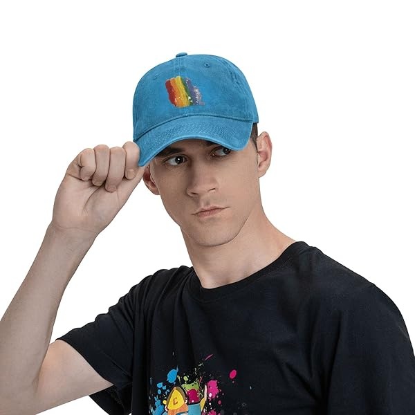 Rainbow Gay Pride Galaxy Wolf Sombrero Moda Cool Baseball Caps Trucker Cap Dad Sombrero Running Sombreros Hombres Mujeres, Lgbtq Rainbow Falls Pride bandera colores, Talla única - Image 8