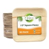 Raj Platos de hoja de palmera [50 unidades] Platos cuadrados de 25,4 cm como platos de bambú desechables, fuertes, decorativos para bodas, almuerzos, cenas, cumpleaños, camping, barbacoa al aire libre, picnic