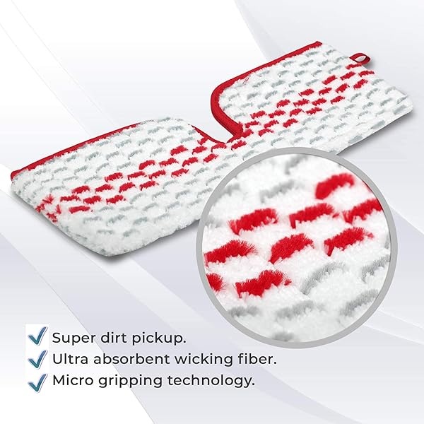 Recambios de mopa de microfibra lavables compatibles con almohadillas reutilizables Promist Max (4) - Image 3