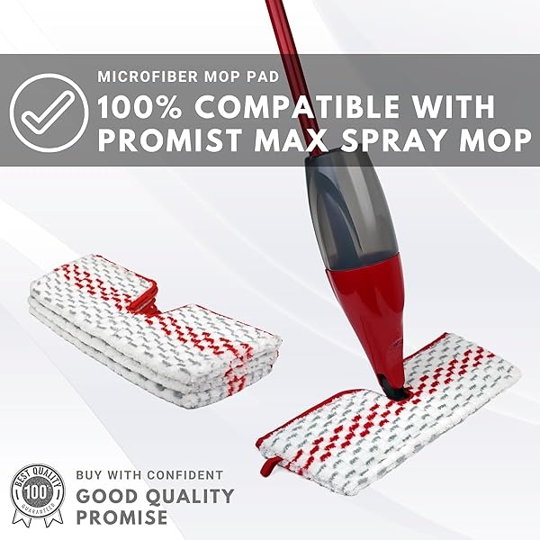 Recambios de mopa de microfibra lavables compatibles con almohadillas reutilizables Promist Max (4) - Image 4