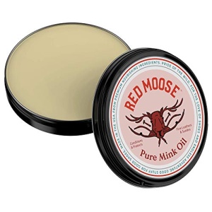 Red MOOSE - Pasta de aceite de visón, protector de zapatos de piel impermeable y reparación de botas, Claro, M