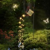 Regadera de regadera con luces LED, lámpara de riego decorativa, luces LED, esculturas al aire libre, esculturas con soporte para decoración de jardín al aire libre (lata de riego ahuecada)