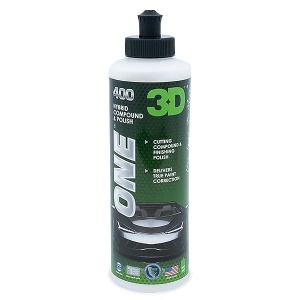 Removedor de arañazos y remolinos de coche 3D One - Compuesto de frotamiento y pulido de acabado - Removedor de remolinos compuesto pulido - Corrección de pintura verdadera para coche 8 onzas