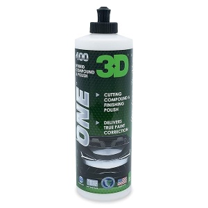 Removedor de arañazos y remolinos de coche 3D One – compuesto de frotamiento y pulido de acabado – removedor de remolino compuesto pulido – Corrección de pintura verdadera para coche, 16 onzas