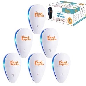Repelente ultrasónico de plagas, 6 unidades, enchufe electrónico, repelente sónico de plagas para insectos, cucarachas, pulgas, insectos, ratones, arañas, mosquitos