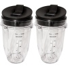 Replacement 18 oz Cup with Sip & Seal Lid Compatible with Nutri Ninja Cups - For Blender BL450 BL454 Auto-iQ BL480 BL481 BL482 BL687 2-Pack