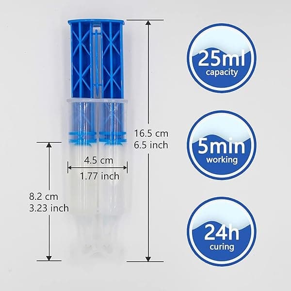 Resina epoxi, 0.85 onzas líquidas, adhesivos epoxi de metal, alta viscosidad y epoxis fuertes, pegamento epoxi multiusos para reparación instantánea de madera, plástico, vidrio (tipo Y) - Image 4