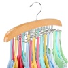 Resovo - percha de ropa para playera sin mangas con madera premium, 24 grandes capacidades, ahorro de espacio, rotación de 360 grados, ganchos de metal plegables, camisetas sin mangas