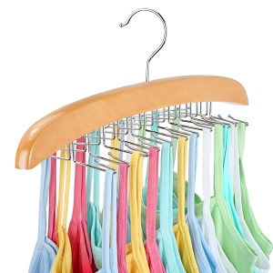 Resovo - percha de ropa para playera sin mangas con madera premium, 24 grandes capacidades, ahorro de espacio, rotación de 360 grados, ganchos de metal plegables, camisetas sin mangas