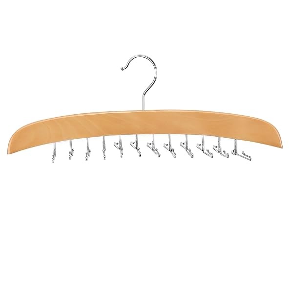 Resovo - percha de ropa para playera sin mangas con madera premium, 24 grandes capacidades, ahorro de espacio, rotación de 360 grados, ganchos de metal plegables, camisetas sin mangas - Image 9