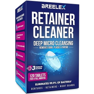 Retenedor de tabletas limpiadoras – 120 unidades para 4 meses – Limpieza brillante de dentaduras en 3 minutos – Retenedores dentales para Aligner – Protectores bucales y nocturnos – Blanqueamiento de dientes falsos – Elimina el olor y la placa
