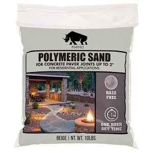Rhino Power Bond Plus - Arena polimérica para pavimentadoras y juntas de piedra hasta un máximo de 2 pulgadas (10 libras, beige)