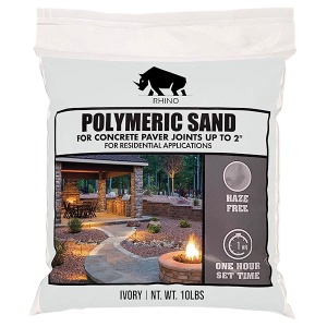 Rhino Power Bond Plus - Arena polimérica para pavimentadoras y juntas de piedra hasta un máximo de 2 pulgadas (10 libras, marfil)
