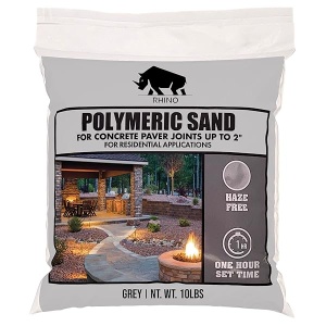 Rhino Power Bond Plus - Arena polimérica para pavimentadores y juntas de piedra de hasta un máximo de 5 cm. (10 libras, gris pizarrón)