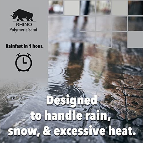 Rhino Power Bond Plus - Arena polimérica para pavimentadores y juntas de piedra de hasta un máximo de 5 cm. (10 libras, gris pizarrón) - Image 5