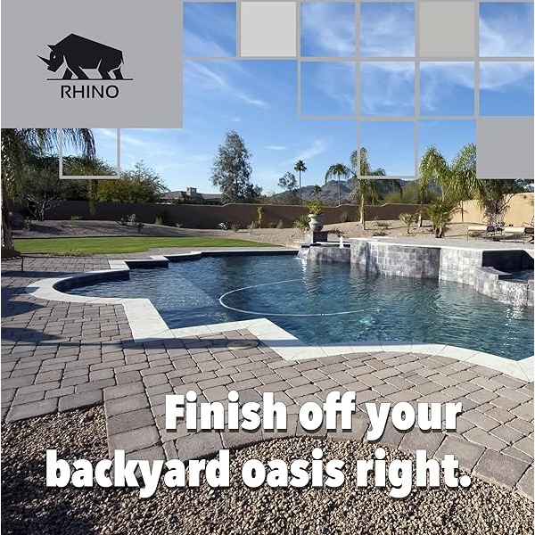 Rhino Power Bond Plus - Arena polimérica para pavimentadores y juntas de piedra de hasta un máximo de 5 cm. (10 libras, gris pizarrón) - Image 8