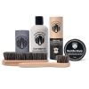 Rhino Wax - Kit de mantenimiento de botas - Aceite para botas + impermeabilizador de botas de piel + jabón de sillín + cepillos de pelo de caballo + toalla de microfibra, Natural, 6 Pack