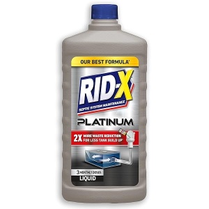 Rid-X Tratamiento del sistema séptico platino, suministro de líquido de 3 meses, 24 onzas líquidas