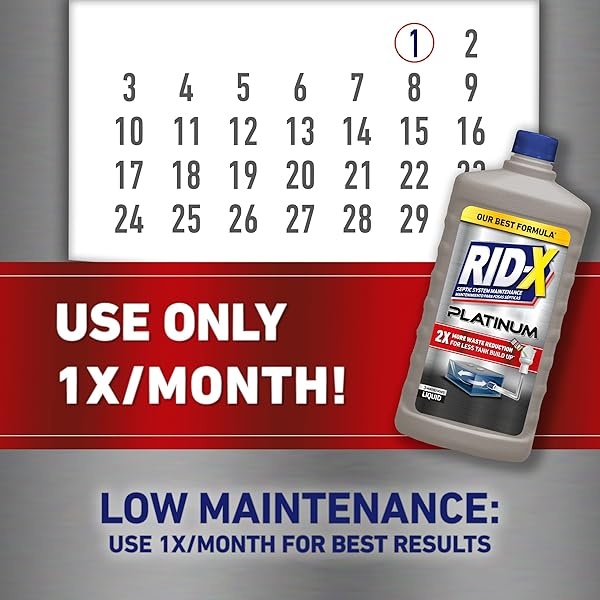 Rid-X Tratamiento del sistema séptico platino, suministro de líquido de 3 meses, 24 onzas líquidas - Image 8