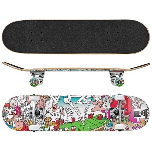 Roller Derby Rd Street Series Skateboard Frat House, Multicolor, 31" x 8"