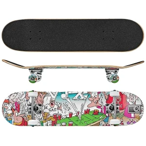 Roller Derby Rd Street Series Skateboard Frat House, Multicolor, 31" x 8"