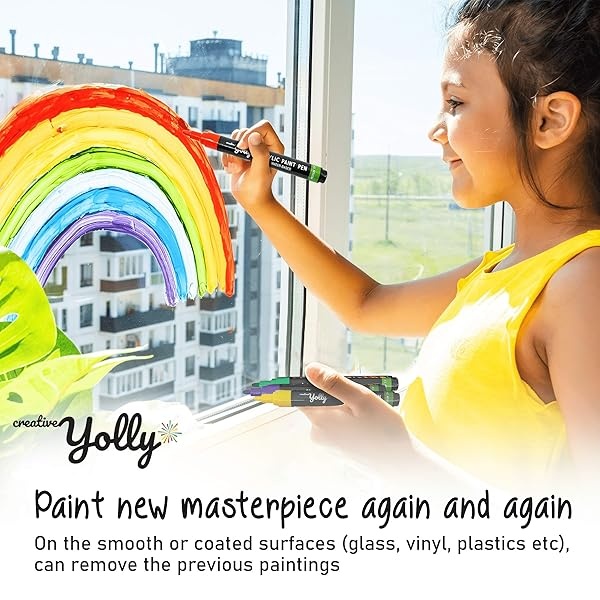 Rotuladores para pintura de rocas, vidrio, madera, juego de tazas, lienzo, pintura para manualidades, multisuperficies, rotuladores de pintura acrílica, punta de 2,0 mm (12 C) - Image 5