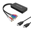 RuiPuo Adaptador Compuesto a HDMI, convertidor AV a HDMI, convertidor RCA a HDMI Compatible con Wii, PS One, PS2, PS3, VHS, VCR, Reproductores de DVD